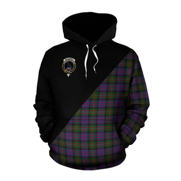 MacDonell (McDonell) Tartan Cotton Hoodie with Family Crest and Military Logo Style