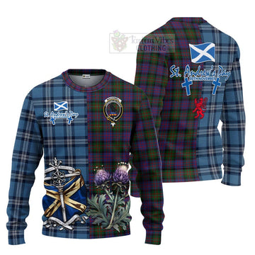 MacDonell (McDonell) Tartan Knitted Sweater Happy St. Andrew's Day Half Tartan Style