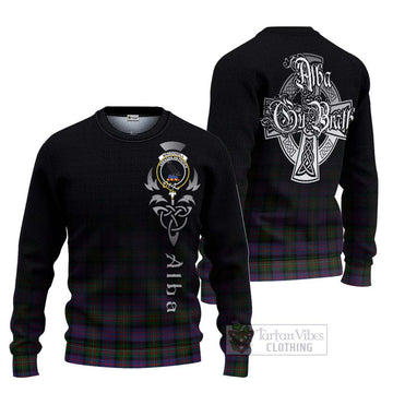 MacDonell (McDonell) Tartan Ugly Sweater Featuring Alba Gu Brath Family Crest Celtic Inspired