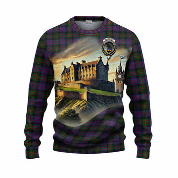 MacDonell (McDonell) Tartan Family Crest Knitted Sweater with Scottish Ancient Castle Style Unisex - Tartan Vibes Clothing