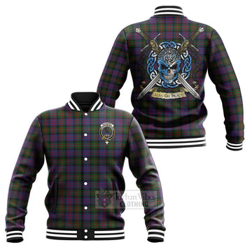 MacDonell (McDonell) Tartan Baseball Jacket with Family Crest Celtic Skull Style