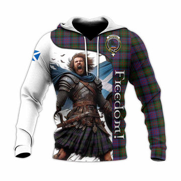 MacDonell (McDonell) Crest Tartan Knitted Hoodie Inspired by the Freedom of Scottish Warrior