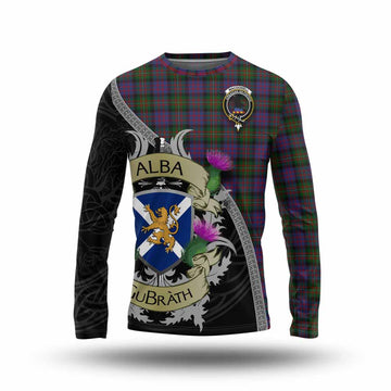 MacDonell (McDonell) Tartan Family Crest Long Sleeve T-Shirt Lion Rampant Royal Thistle Shield Celtic Inspired Unisex - Tartan Vibes Clothing