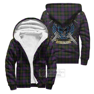 MacDonell (McDonell) Tartan Sherpa Hoodie with Family Crest Celtic Skull Style