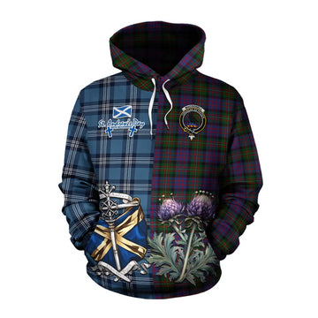 MacDonell (McDonell) Tartan Cotton Hoodie Happy St. Andrew's Day Half Tartan Style Pullover Hoodie XS - Tartan Vibes Clothing