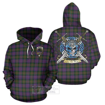 MacDonell (McDonell) Tartan Hoodie with Family Crest Celtic Skull Style