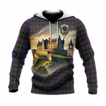 MacDonell (McDonell) Tartan Family Crest Knitted Hoodie with Scottish Ancient Castle Style Unisex Knitted Pullover Hoodie - Tartan Vibes Clothing