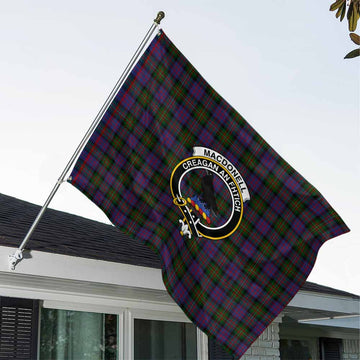 MacDonell (McDonell) Tartan House Flag with Family Crest