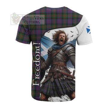 MacDonell (McDonell) Crest Tartan Cotton T-shirt Inspired by the Freedom of Scottish Warrior