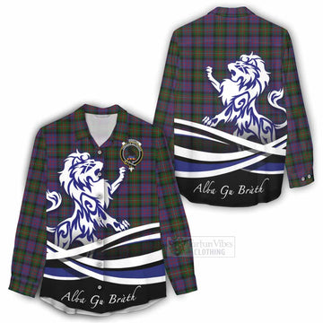 MacDonell (McDonell) Tartan Women's Casual Shirt with Alba Gu Brath Regal Lion Emblem