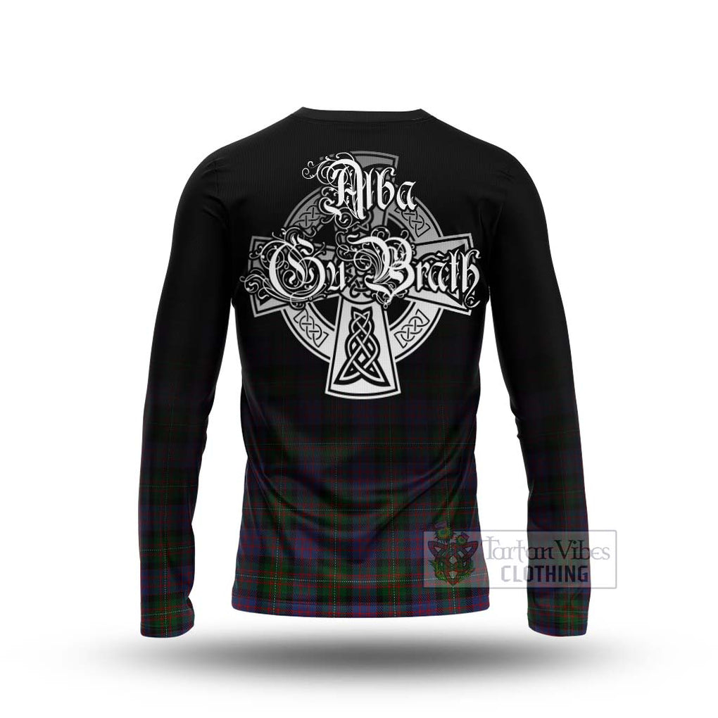 Tartan Vibes Clothing MacDonell (McDonell) Tartan Long Sleeve T-Shirt Featuring Alba Gu Brath Family Crest Celtic Inspired