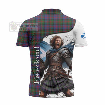 MacDonell (McDonell) Crest Tartan Zipper Polo Shirt Inspired by the Freedom of Scottish Warrior