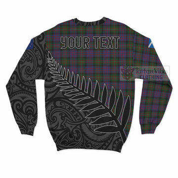 MacDonell (McDonell) Crest Tartan Sweatshirt with New Zealand Silver Fern Half Style