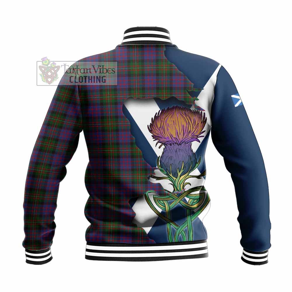 MacDonell (McDonell) Tartan Family Crest Baseball Jacket Scottish Thistle Celtic Inspired - Tartan Vibes Clothing