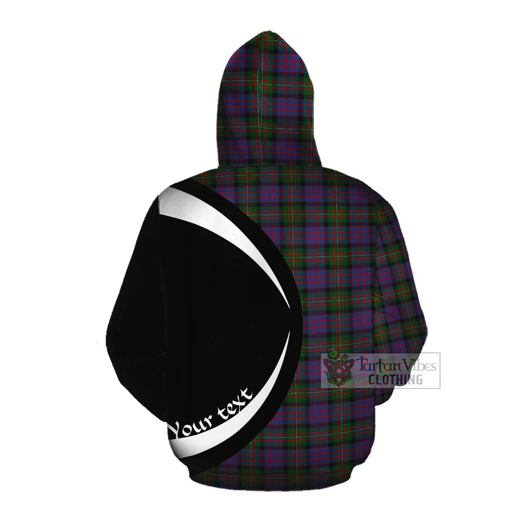 Tartan Vibes Clothing MacDonell (McDonell) Tartan Cotton Hoodie with Family Crest Circle Style