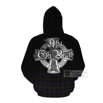 MacDonell (McDonell) Tartan Cotton Hoodie Featuring Alba Gu Brath Family Crest Celtic Inspired