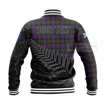 MacDonell (McDonell) Crest Tartan Baseball Jacket with New Zealand Silver Fern Half Style