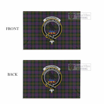 MacDonell (McDonell) Tartan House Flag with Family Crest