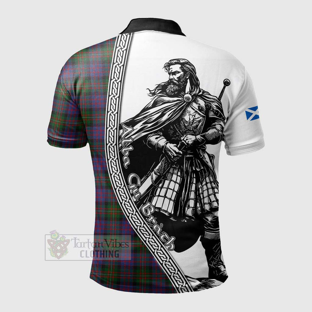 Tartan Vibes Clothing MacDonell (McDonell) Tartan Clan Crest Polo Shirt with Highlander Warrior Celtic Style