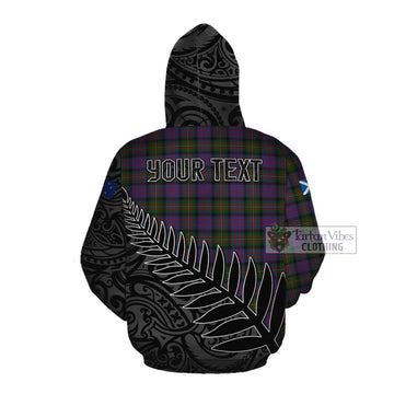 MacDonell (McDonell) Crest Tartan Cotton Hoodie with New Zealand Silver Fern Half Style