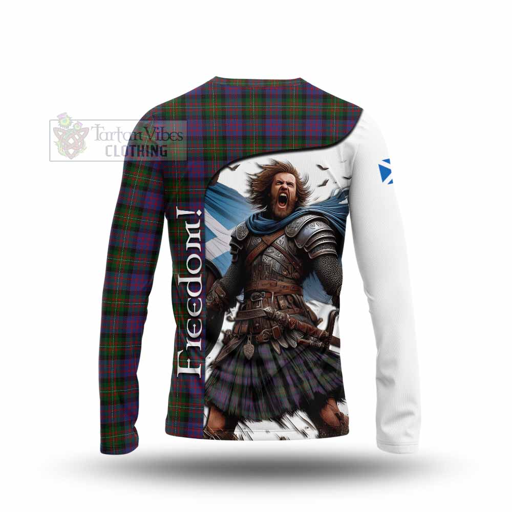 Tartan Vibes Clothing MacDonell (McDonell) Crest Tartan Long Sleeve T-Shirt Inspired by the Freedom of Scottish Warrior