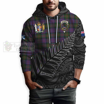 MacDonell (McDonell) Crest Tartan Hoodie with New Zealand Silver Fern Half Style