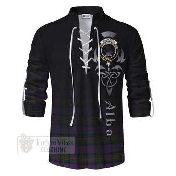 MacDonell (McDonell) Tartan Ghillie Kilt Shirt Featuring Alba Gu Brath Family Crest Celtic Inspired