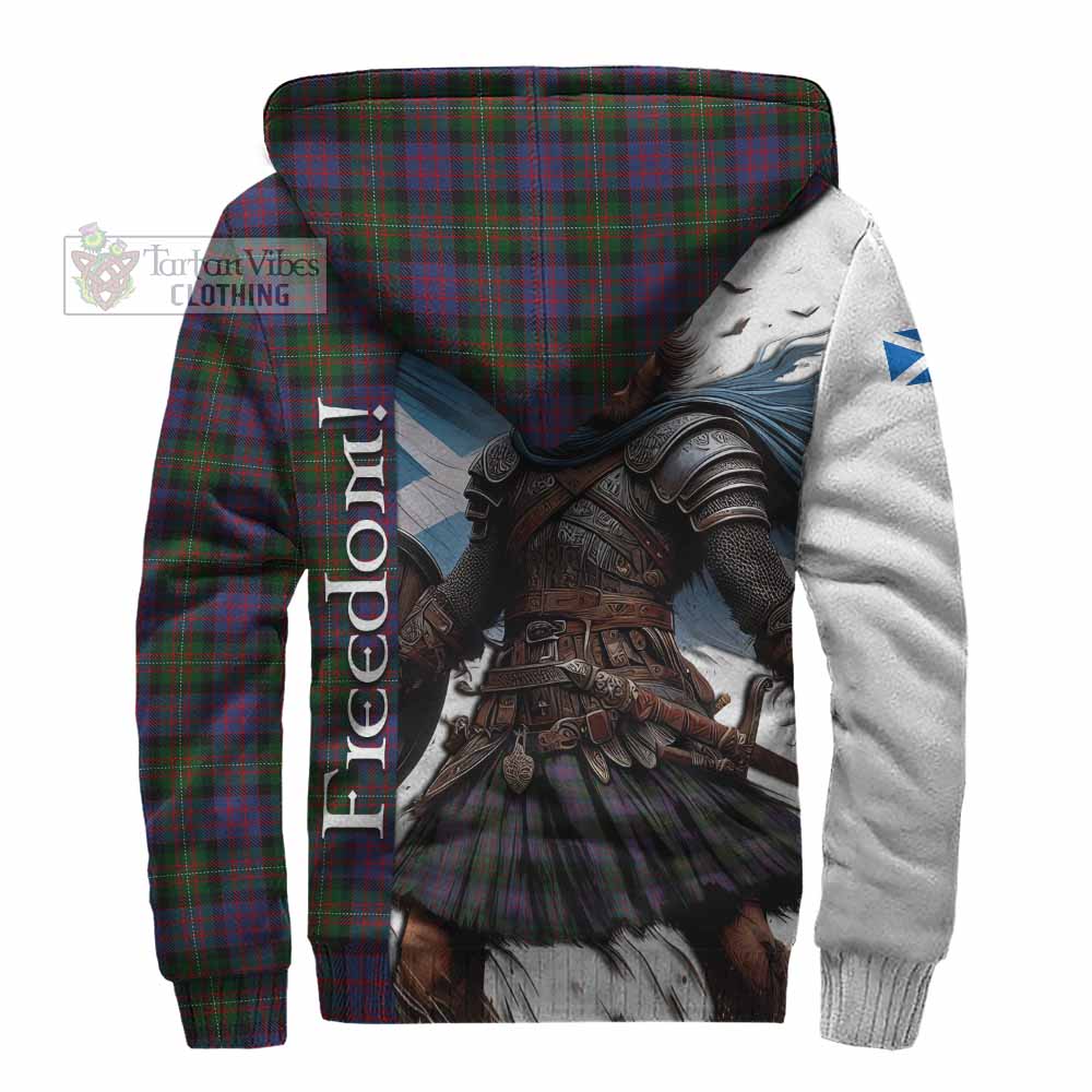 Tartan Vibes Clothing MacDonell (McDonell) Crest Tartan Sherpa Hoodie Inspired by the Freedom of Scottish Warrior