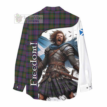 MacDonell (McDonell) Crest Tartan Women's Casual Shirt Inspired by the Freedom of Scottish Warrior