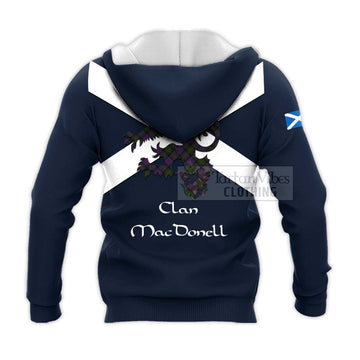 MacDonell (McDonell) Tartan Lion Rampant Knitted Hoodie Proudly Display Your Heritage with Alba Gu Brath and Clan Name