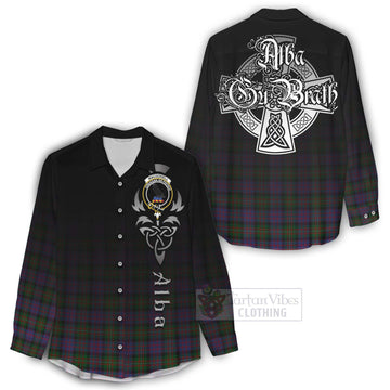 MacDonell (McDonell) Tartan Women's Casual Shirt Featuring Alba Gu Brath Family Crest Celtic Inspired