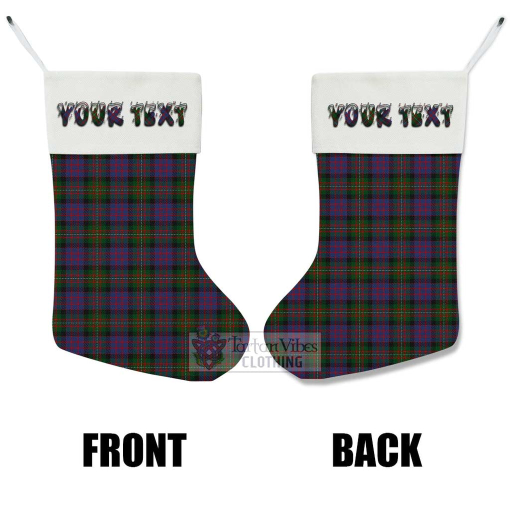 Tartan Vibes Clothing MacDonell (McDonell) Tartan Christmas Stocking with Personalized Text