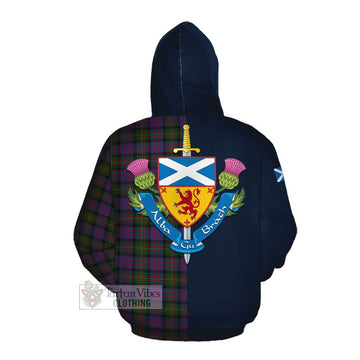 MacDonell (McDonell) Tartan Cotton Hoodie Alba with Scottish Lion Royal Arm Half Style