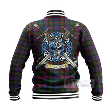 MacDonell (McDonell) Tartan Baseball Jacket with Family Crest Celtic Skull Style