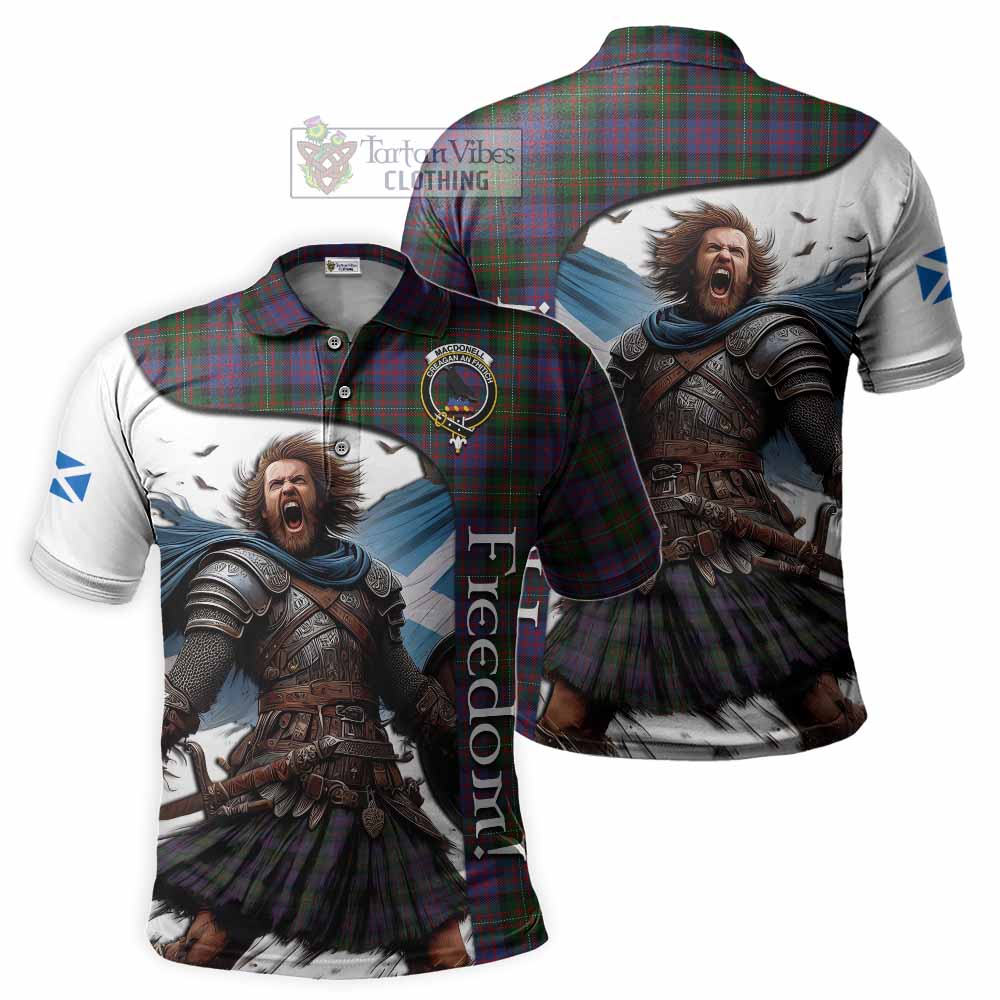 Tartan Vibes Clothing MacDonell (McDonell) Crest Tartan Polo Shirt Inspired by the Freedom of Scottish Warrior