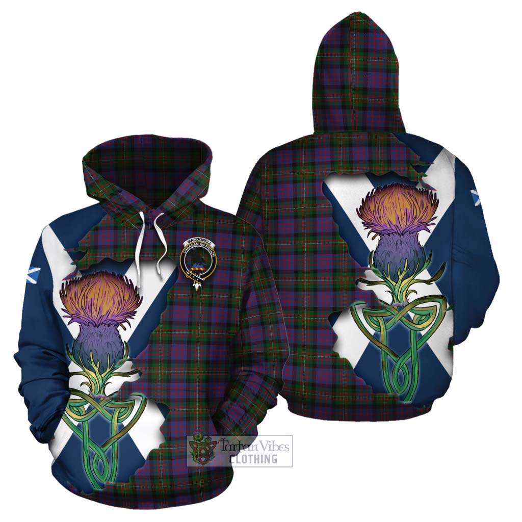 MacDonell (McDonell) Tartan Family Crest Cotton Hoodie Scottish Thistle Celtic Inspired - Tartan Vibes Clothing