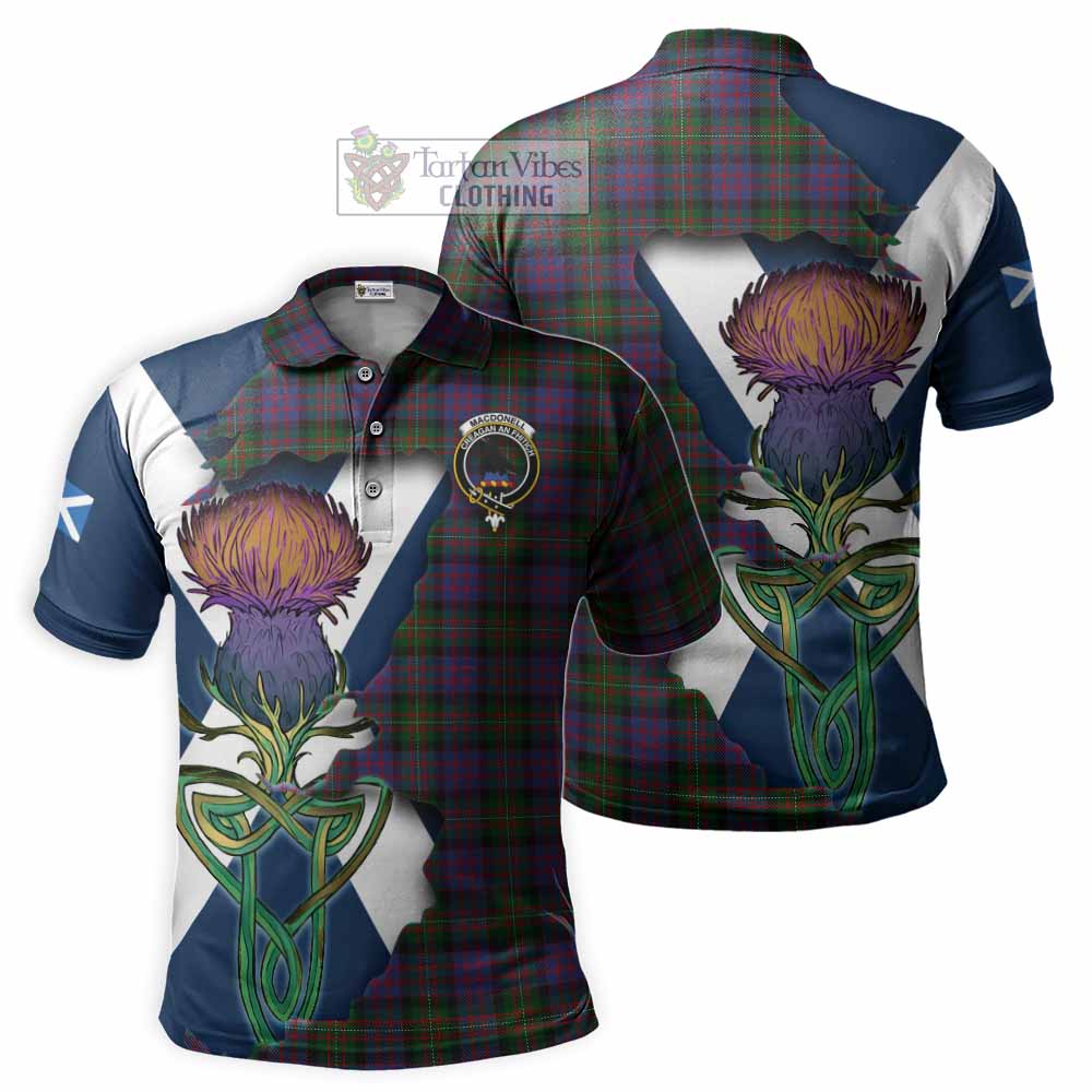 MacDonell (McDonell) Tartan Family Crest Polo Shirt Scottish Thistle Celtic Inspired - Tartan Vibes Clothing