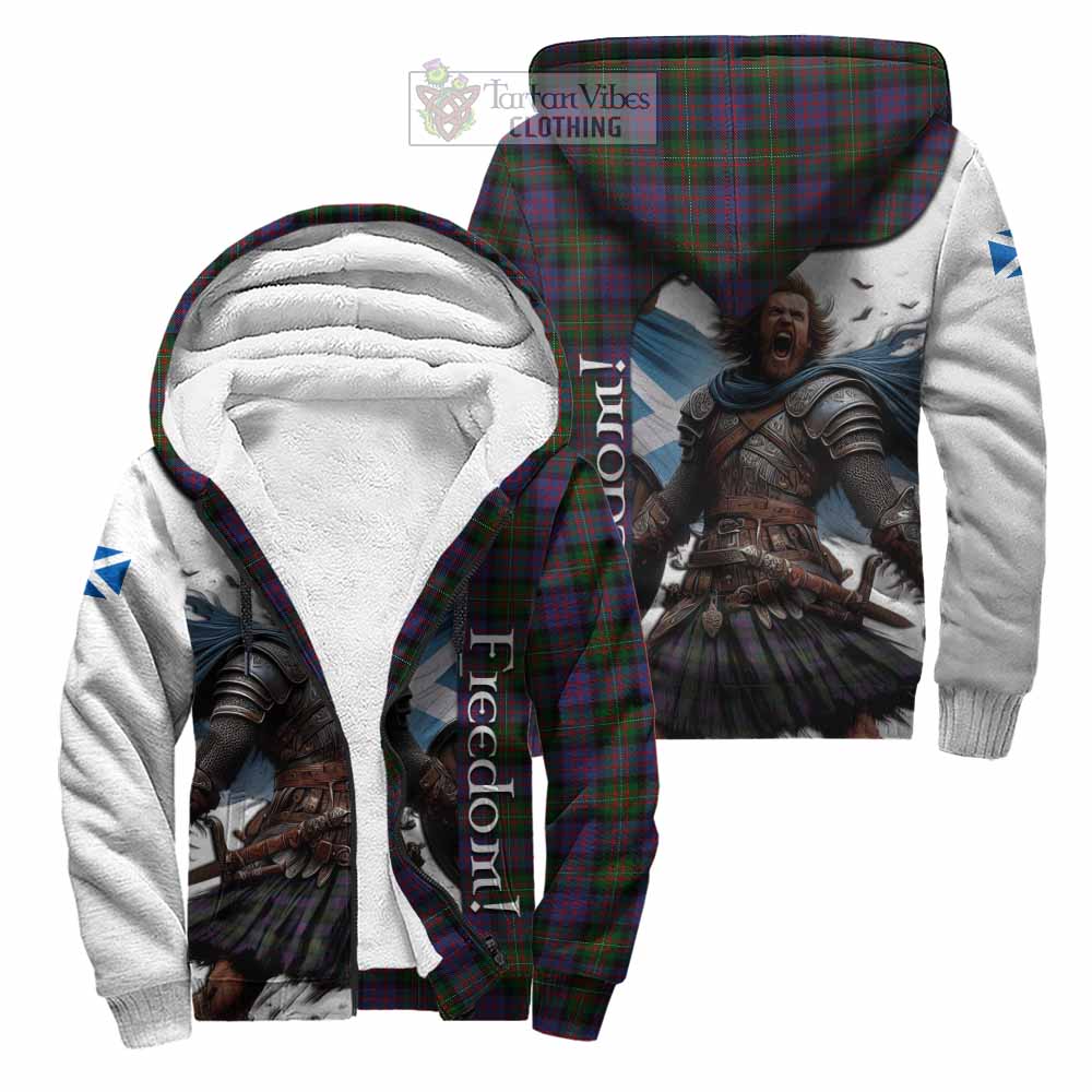 Tartan Vibes Clothing MacDonell (McDonell) Crest Tartan Sherpa Hoodie Inspired by the Freedom of Scottish Warrior