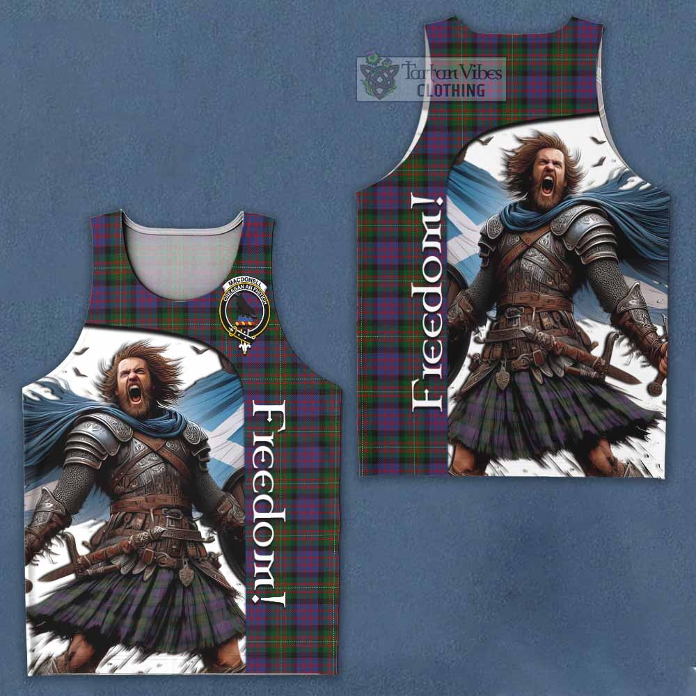 Tartan Vibes Clothing MacDonell (McDonell) Crest Tartan Men's Tank Top Inspired by the Freedom of Scottish Warrior