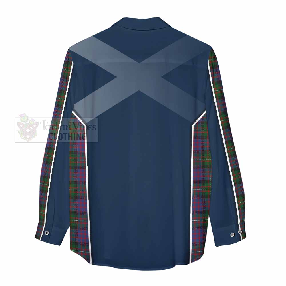 Tartan Vibes Clothing MacDonell (McDonell) Tartan Women's Casual Shirt with Family Crest and Lion Rampant Vibes Sport Style