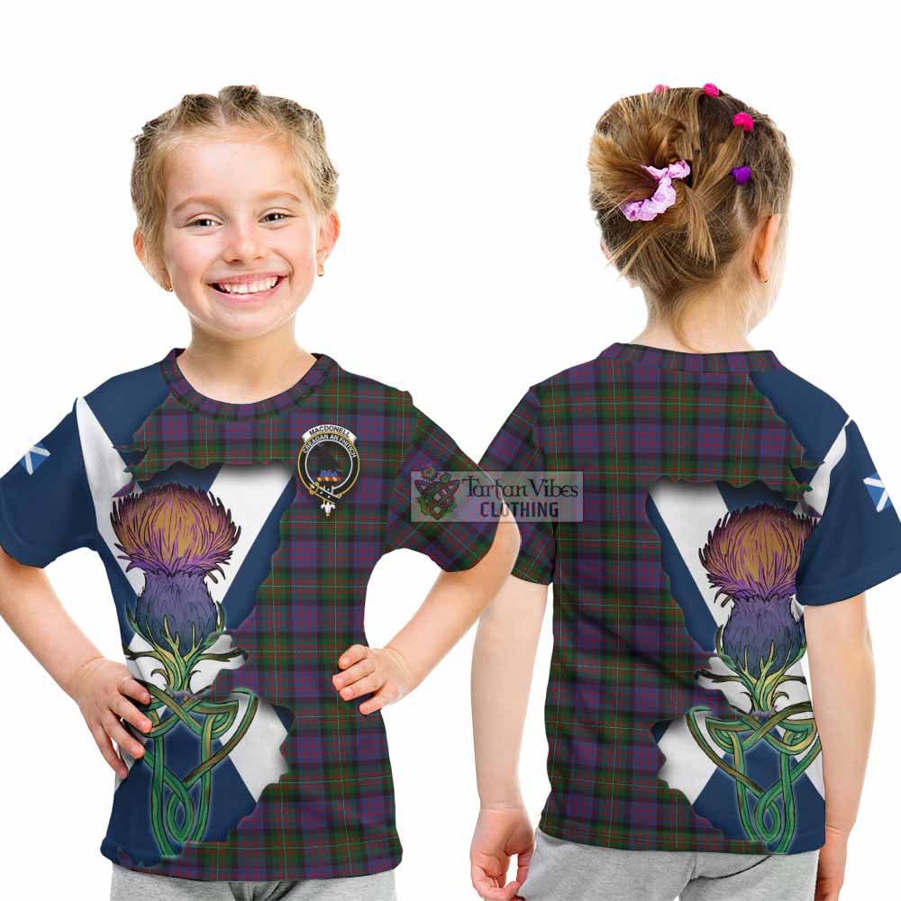 MacDonell (McDonell) Tartan Family Crest Kid T-Shirt Scottish Thistle Celtic Inspired - Tartan Vibes Clothing