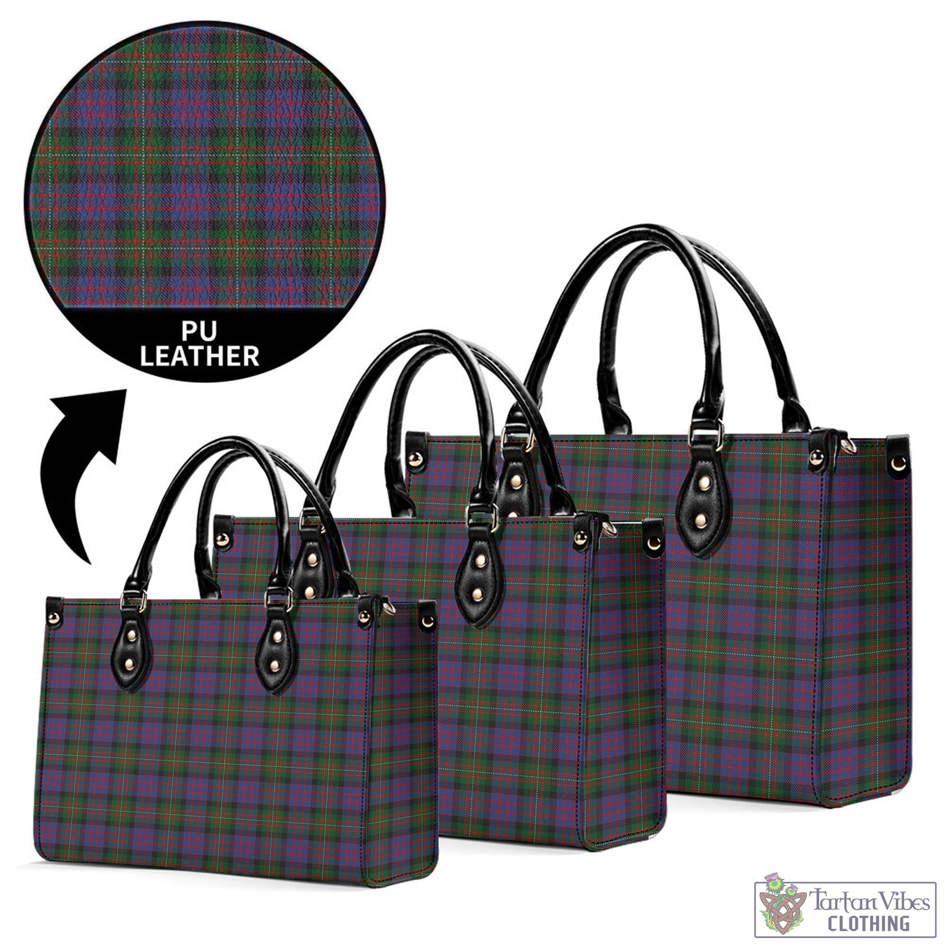 Tartan Vibes Clothing MacDonell of Glengarry Tartan Luxury Leather Handbags