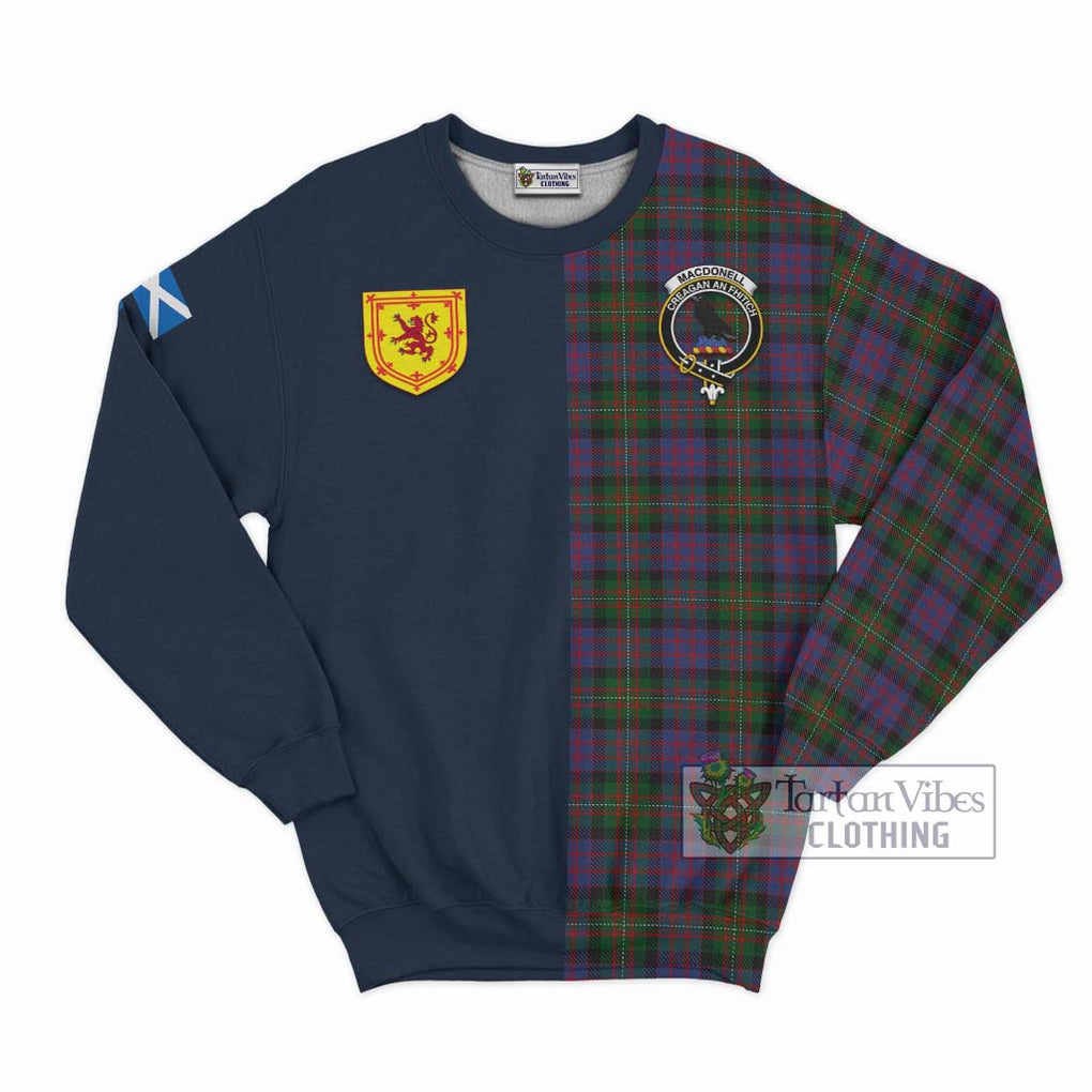 Tartan Vibes Clothing MacDonell of Glengarry Tartan Sweatshirt with Scottish Lion Royal Arm Half Style