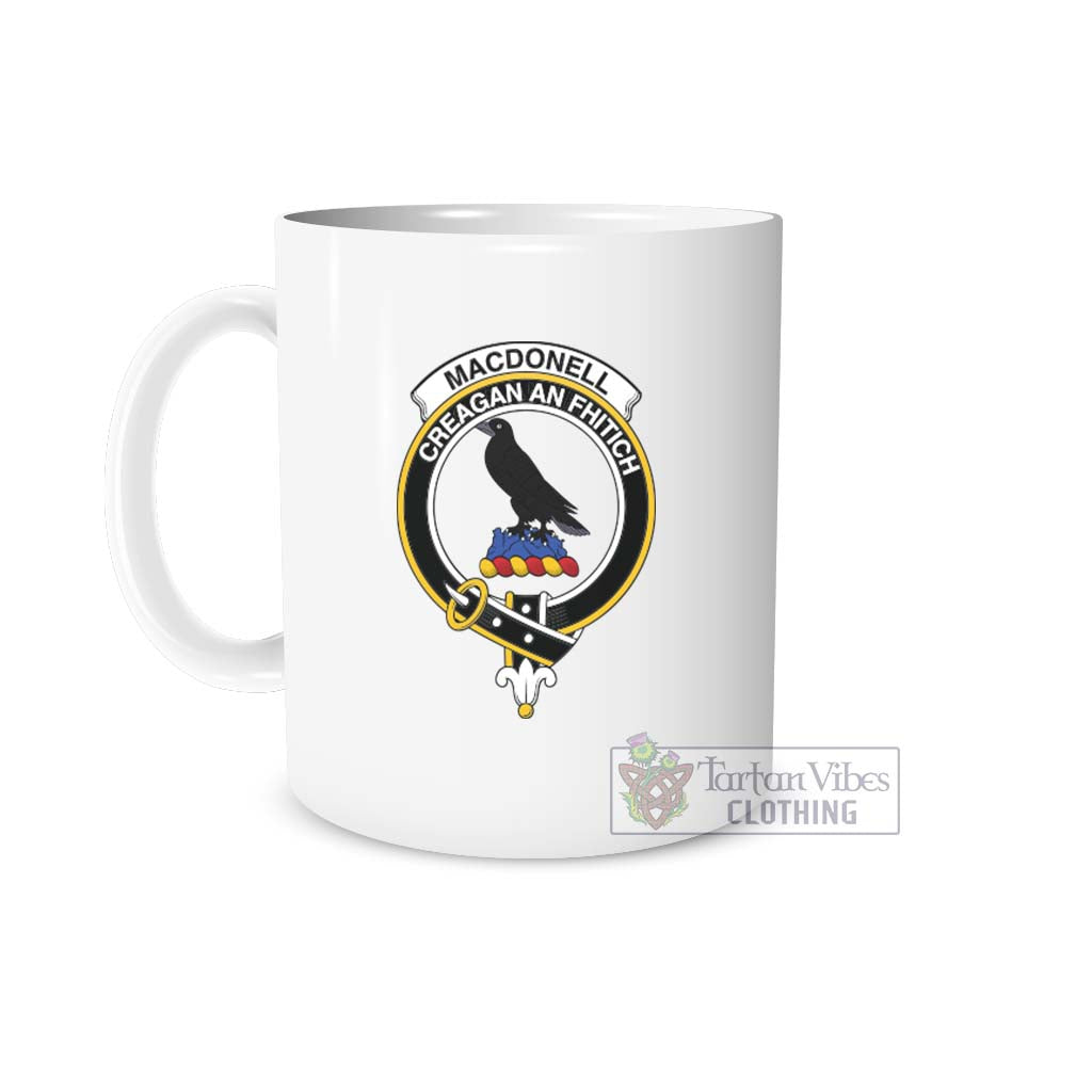 MacDonell (McDonell) Family Crest Ceramic Mug One Size 11oz size - 2D-tartanvibesclothing