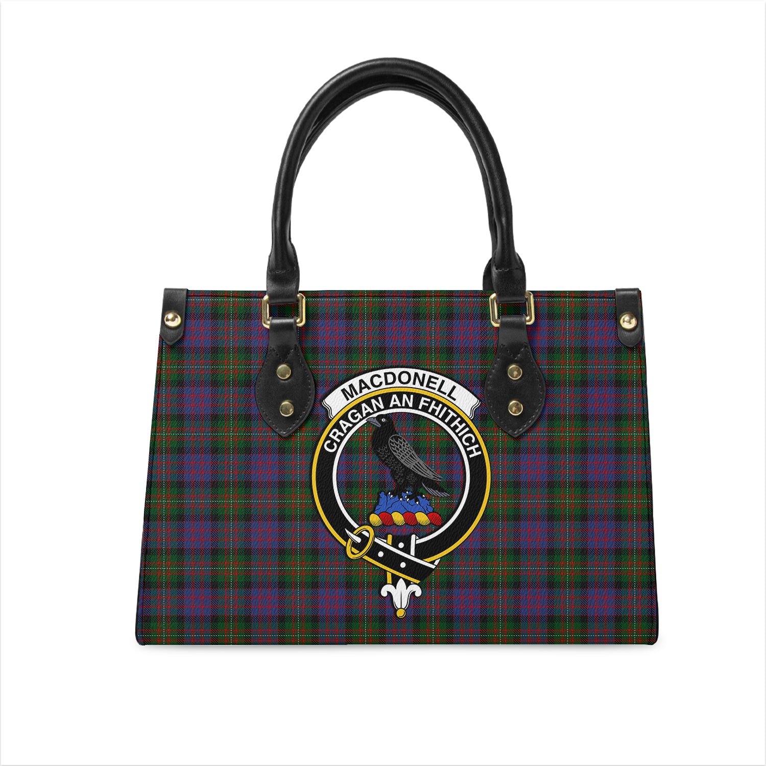 macdonell-of-glengarry-tartan-leather-bag-with-family-crest