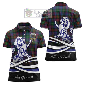 MacDonell (McDonell) Tartan Women's Polo Shirt with Alba Gu Brath Regal Lion Emblem