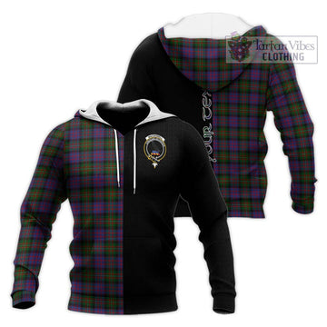 MacDonell (McDonell) Tartan Knitted Hoodie with Family Crest and Half Of Me Style