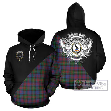 MacDonell (McDonell) Tartan Hoodie with Family Crest and Military Logo Style