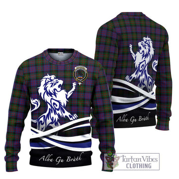 MacDonell (McDonell) Tartan Ugly Sweater with Alba Gu Brath Regal Lion Emblem