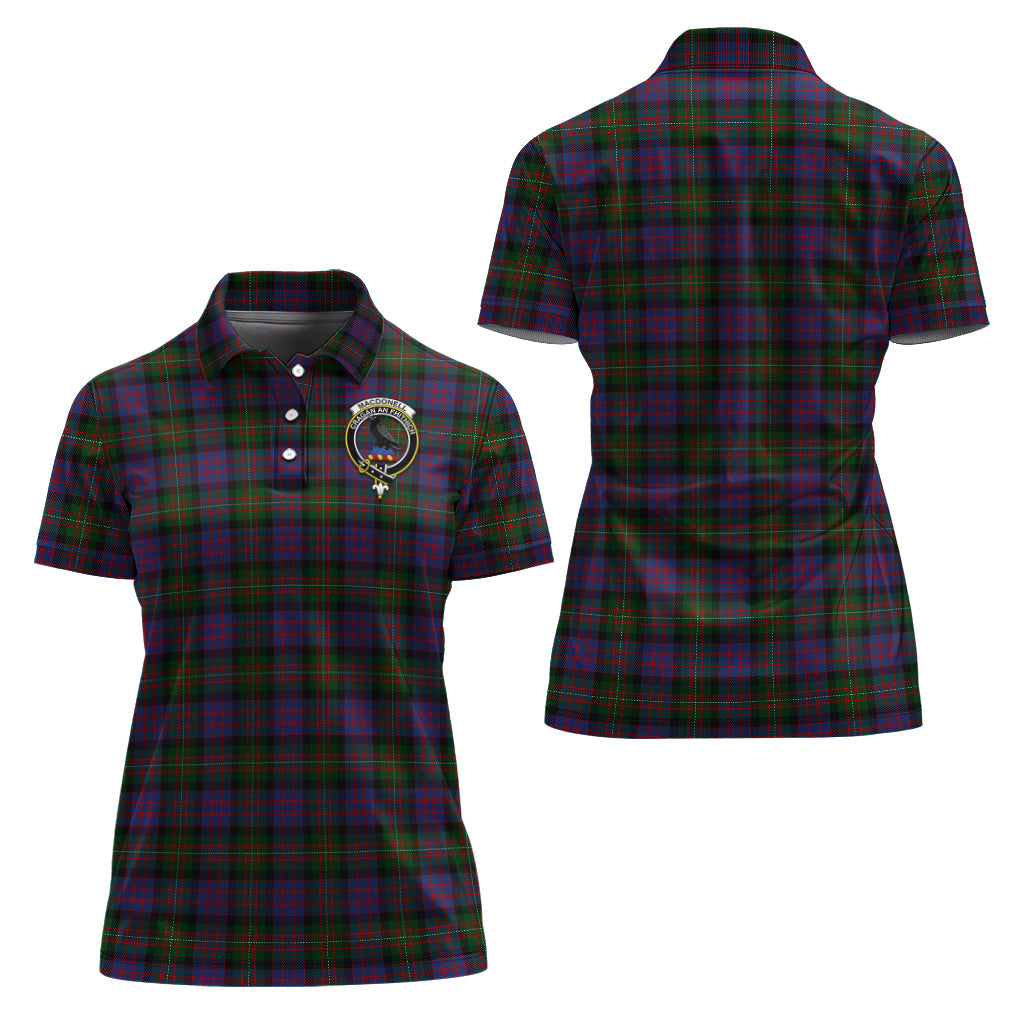 MacDonell (McDonell) Tartan Polo Shirt with Family Crest For Women Women - Tartan Vibes Clothing